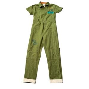 DISNEY CARS‎ Lightning McQueen Dino Park Green Jumpsuit Size 9/10 Halloween